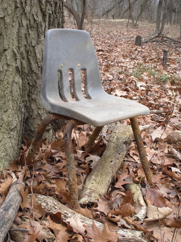 Looks like someone else has been sitting around in these here woods.  